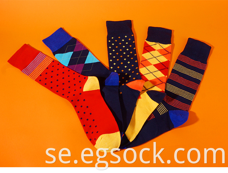 Dress Socks With Colorful Designs